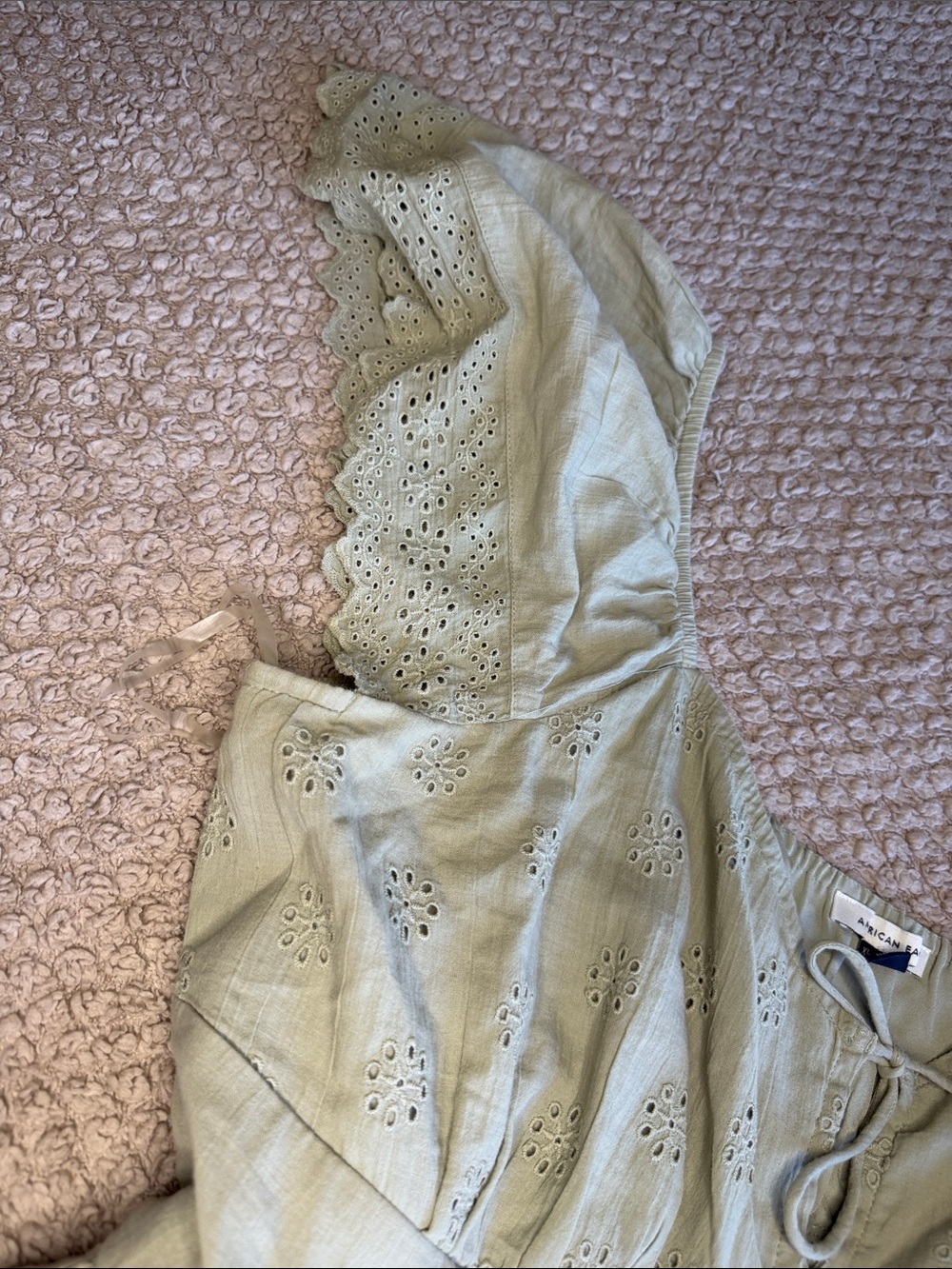 Eyelet Ruffle Sundress | American Eagle - Picture 3 of 9